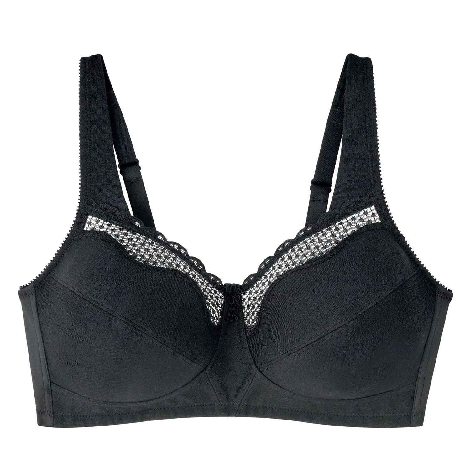 Soutien-gorge Sans Armatures Black Cotton Comfort 1 Soutien-gorge Sans Armatures Black Cotton Comfort